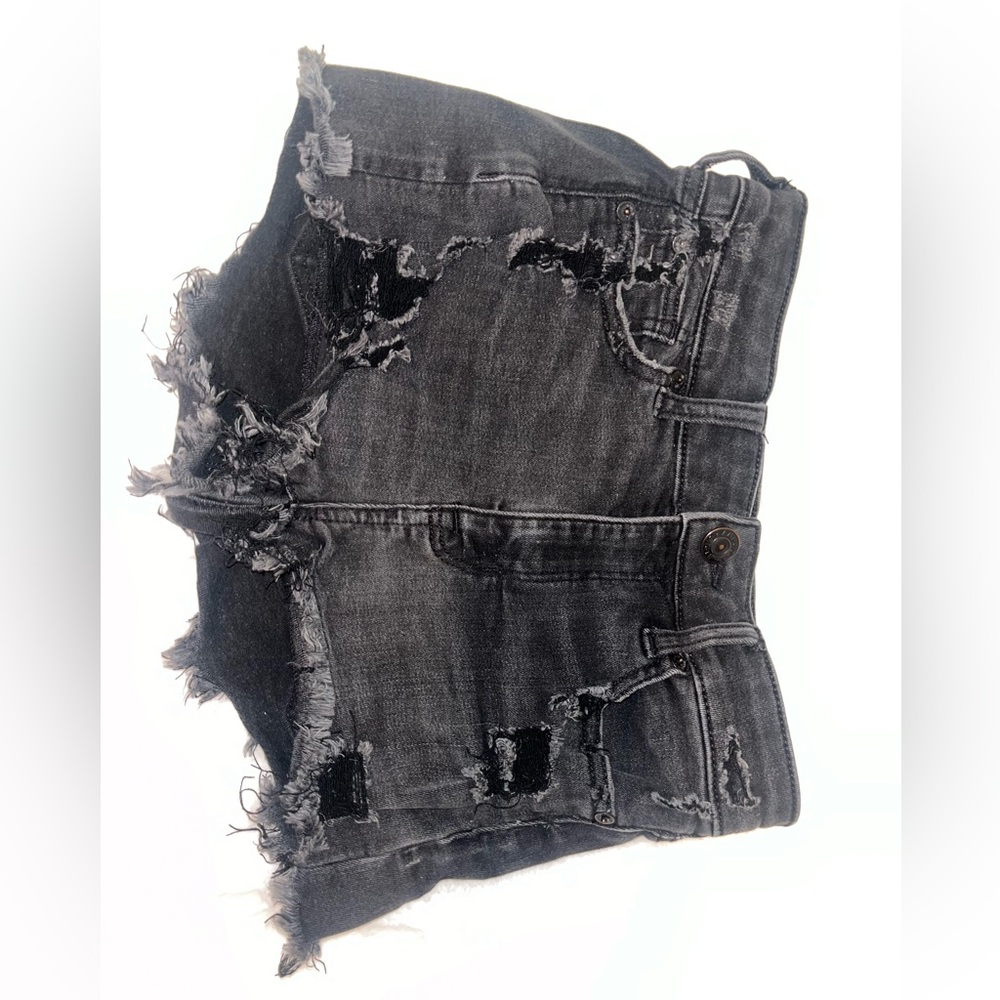 Black Denim Shorts
